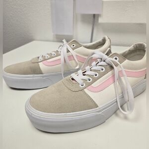 Vans Women's Sneakers in Pink and Cream